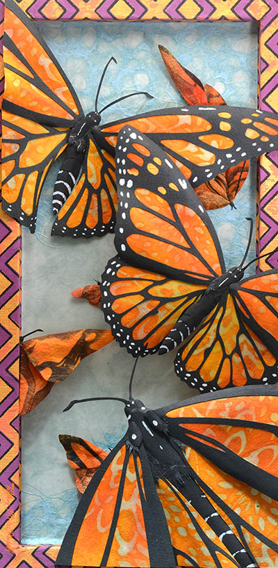 Tiffany Miller Russell - Return of the Monarchs - Cut Paper Sculpture