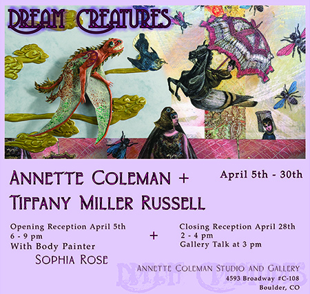 Annette Coleman + Tiffany Miller Russell: Paper Collage and Paper Sculpture Art Show