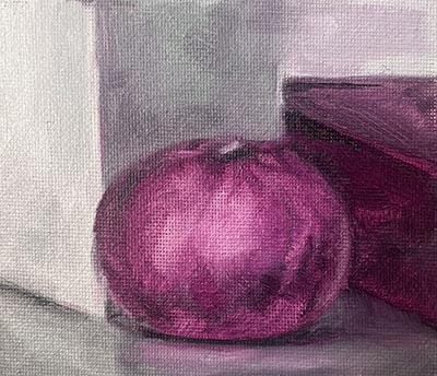 Tiffany Miller Russell - Magenta Study with Clementine 5 - Oil