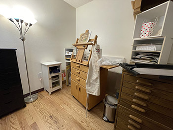 Oil Painting Station in the Studio